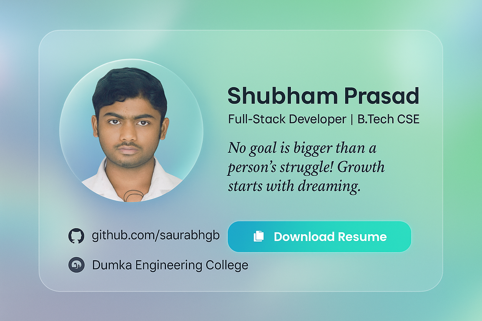 Shubham Prasad | Portfolio